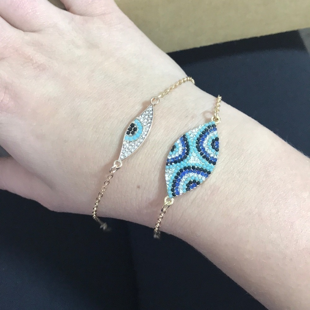 Evil Eye Turkish Style pave bracelets